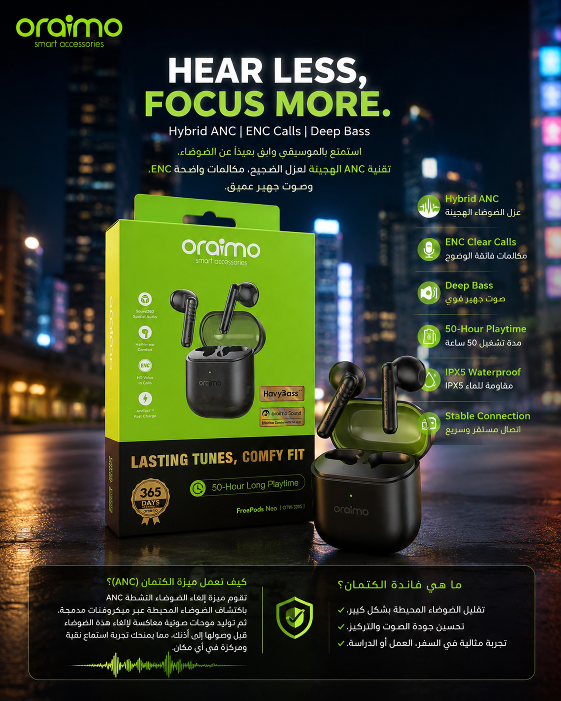  سماعات Oraimo الجديدة