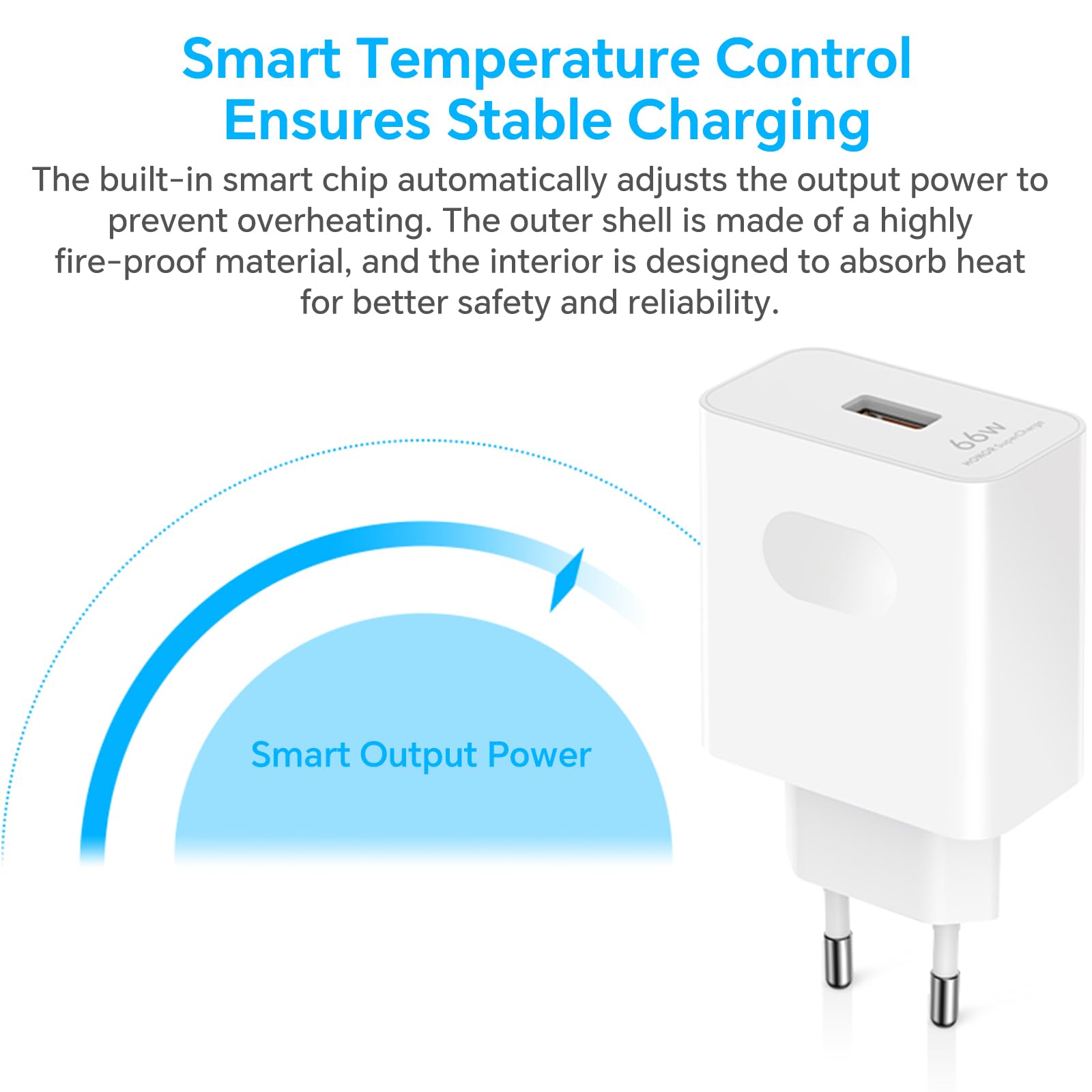 ⚡ شحن سريع بقوة 66W   🔋 يحافظ على بطارية الهاتف   🛡️ حماية ذكية ضد الحرارة والضغط   ✅ جودة أصلية وأداء قوي   📱 متوافق مع عدة أجهزة HONOR و Huawei